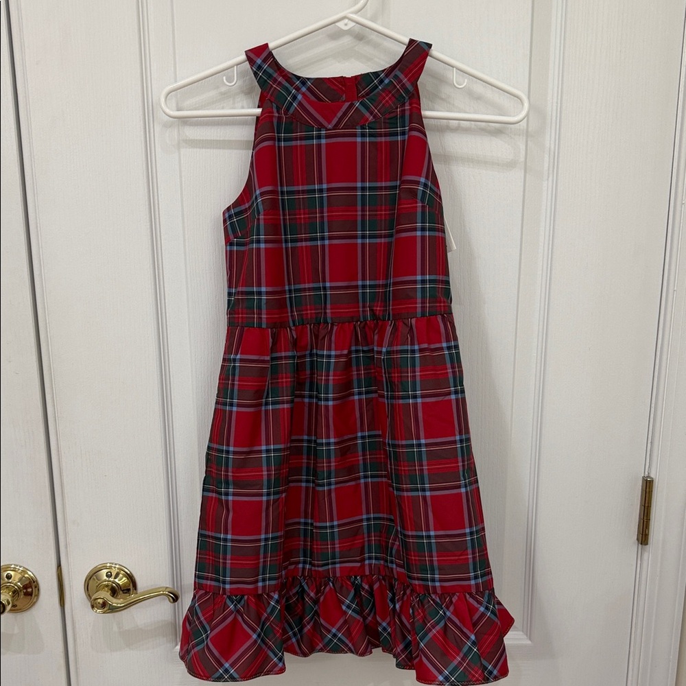 Vineyard Vines Red Nantucket Tartan Kids Dress